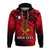 Custom Alo Chiefdom Wallis et Futuna Hoodie Polynesian Pattern and Flag LT13 Zip Hoodie Red - Polynesian Pride