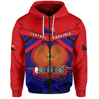 Central Province Zip Hoodie Papua New Guinea LT13 Unisex Red - Polynesian Pride