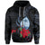 Custom Guam Zip Hoodie Polynesian Flowers Version Black LT13 - Polynesian Pride