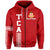 Kolisi Tonga Zip Hoodie TCA LT13 Unisex Red - Polynesian Pride