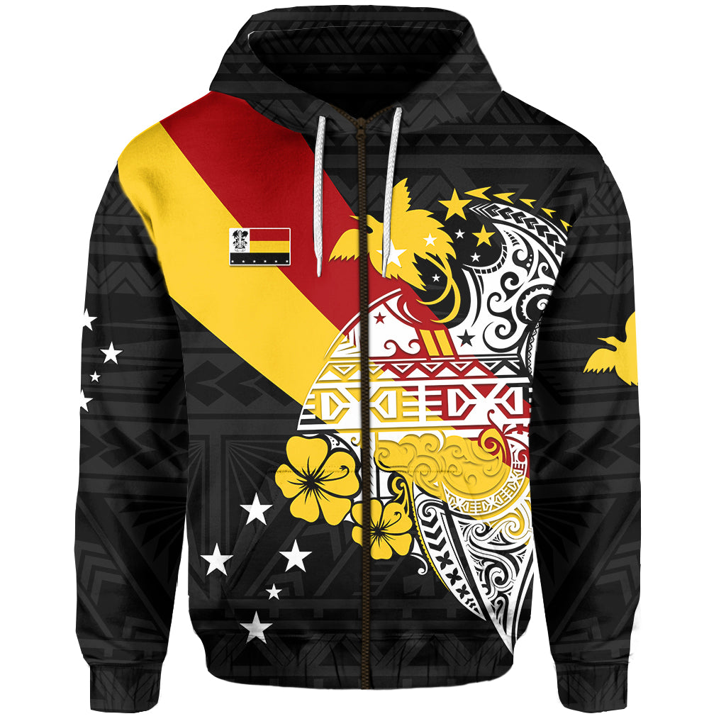 Madang Province Zip Hoodie Style Life PNG LT13 Unisex Black - Polynesian Pride