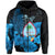 Custom Guam Seal Zip Hoodie Polynesian Turtle with Flowers Version Blue LT13 - Polynesian Pride