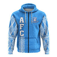Custom Apifoou College Tonga Zip Hoodien Pattern AFC Lovers LT13 - Polynesian Pride