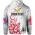 Custom Philippines Hoodie Sun Filipino Polynesian mix Flowers White Vibe LT13 - Polynesian Pride