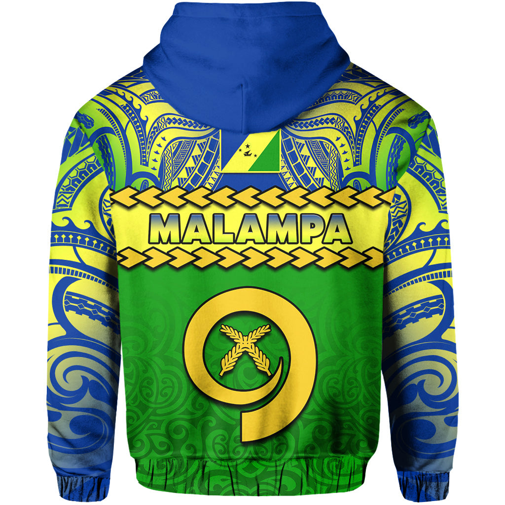 Malampa Province Hoodie Vanuatu Pig Tusk Polynesian Flag Style LT14 - Polynesian Pride