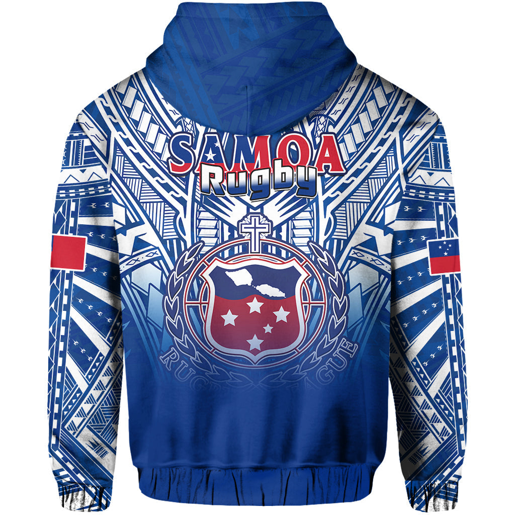 Samoa Rugby Hoodie Toa Samoa Polynesian Pacific Navy Version LT14 - Polynesian Pride