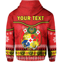 Custom Tonga Christmas Hoodie Tongan Ngatu Kilisimasi Fiefia LT14 - Polynesian Pride