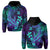 Custom Polynesian Hoodie Purple Paradise Hawaiian Tribal Hammerhead Shark LT14 Hoodie Purple - Polynesian Pride