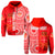 Custom Kolisi Tonga High School Hoodie Tongan Ngatu Pattern LT14 Hoodie Red - Polynesian Pride