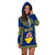 Niue Hoodie Dress Happy Constitution Day Niuean Hiapo Crab With Map LT14 - Polynesian Pride