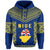 Niue Hoodie Happy Constitution Day Niuean Hiapo Crab With Map LT14 Hoodie Blue - Polynesian Pride