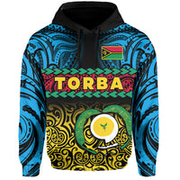 Custom Torba Province Hoodie Vanuatu Pig Tusk Polynesian Flag Style LT14 - Polynesian Pride