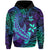 Custom Polynesian Hoodie Purple Paradise Hawaiian Tribal Hammerhead Shark LT14 - Polynesian Pride