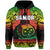 Samoa Rugby Hoodie Teuila Torch Ginger Gradient Style LT14 Hoodie Black - Polynesian Pride