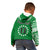 (Custom Text and Number) Cook Islands Tatau Hoodie KID Symbolize Passion Stars Version Green LT13 - Polynesian Pride