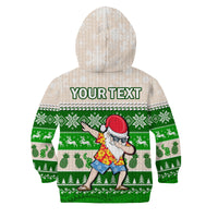 (Custom Personalised) Hawaii Mele Kalikimaka Hoodie KID Dabbing Santa Green Merry Christmas LT14 - Polynesian Pride