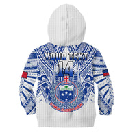 (Custom Text And Number) Samoa Rugby Hoodie KID Manu Samoa 7s Ginger White Polynesian LT14 - Polynesian Pride