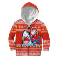 (Custom Personalised) Hawaii Christmas Hoodie KID Santa Shark Mele Kalikimaka Tribal LT14 - Polynesian Pride