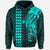 Custom Hawaii Hoodie Kakau Kanaka Maoli Combine Polynesian Shark Ver.04 LT14 Zip Hoodie Turquoise - Polynesian Pride