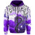 Custom Manaia Maori Hoodie Fern Aotearoa Purple Waves LT13 - Polynesian Pride