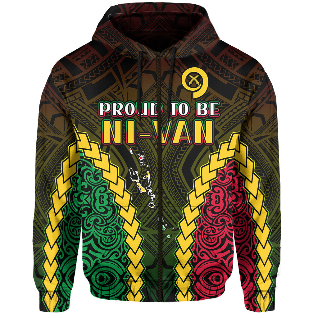 (Custom Text and Number) Vanuatu Indigenous Hoodie Proud To Be Ni Vanuatu Polynesian Pattern LT13 - Polynesian Pride