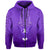 Custom Philippines Hoodie Sun Filipino Purple Barong LT13 Zip Hoodie Purple - Polynesian Pride