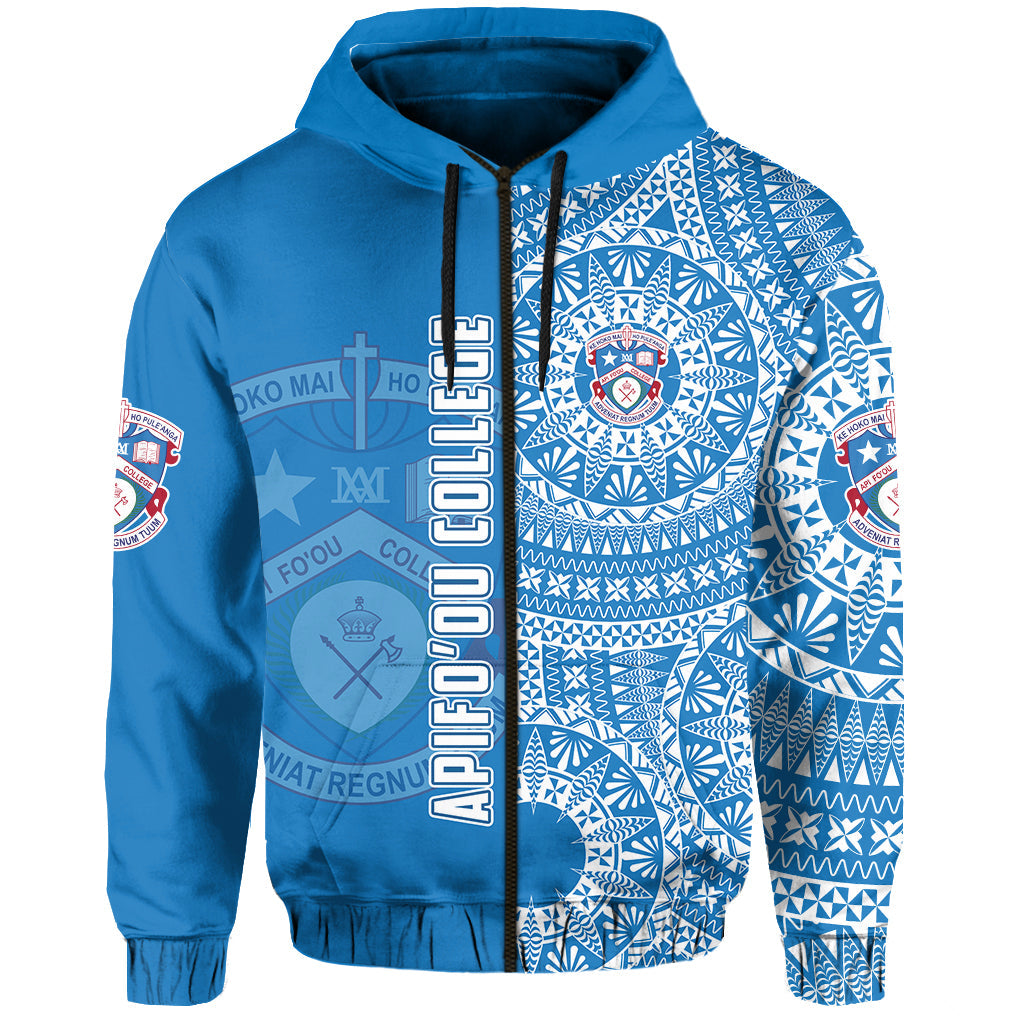 Custom Apifoou Tonga College Hoodie Tongan Ngatu Pattern LT14 - Polynesian Pride