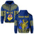 Custom Niue Hoodie Happy Constitution Day Niuean Hiapo Crab With Map LT14 Zip Hoodie Blue - Polynesian Pride