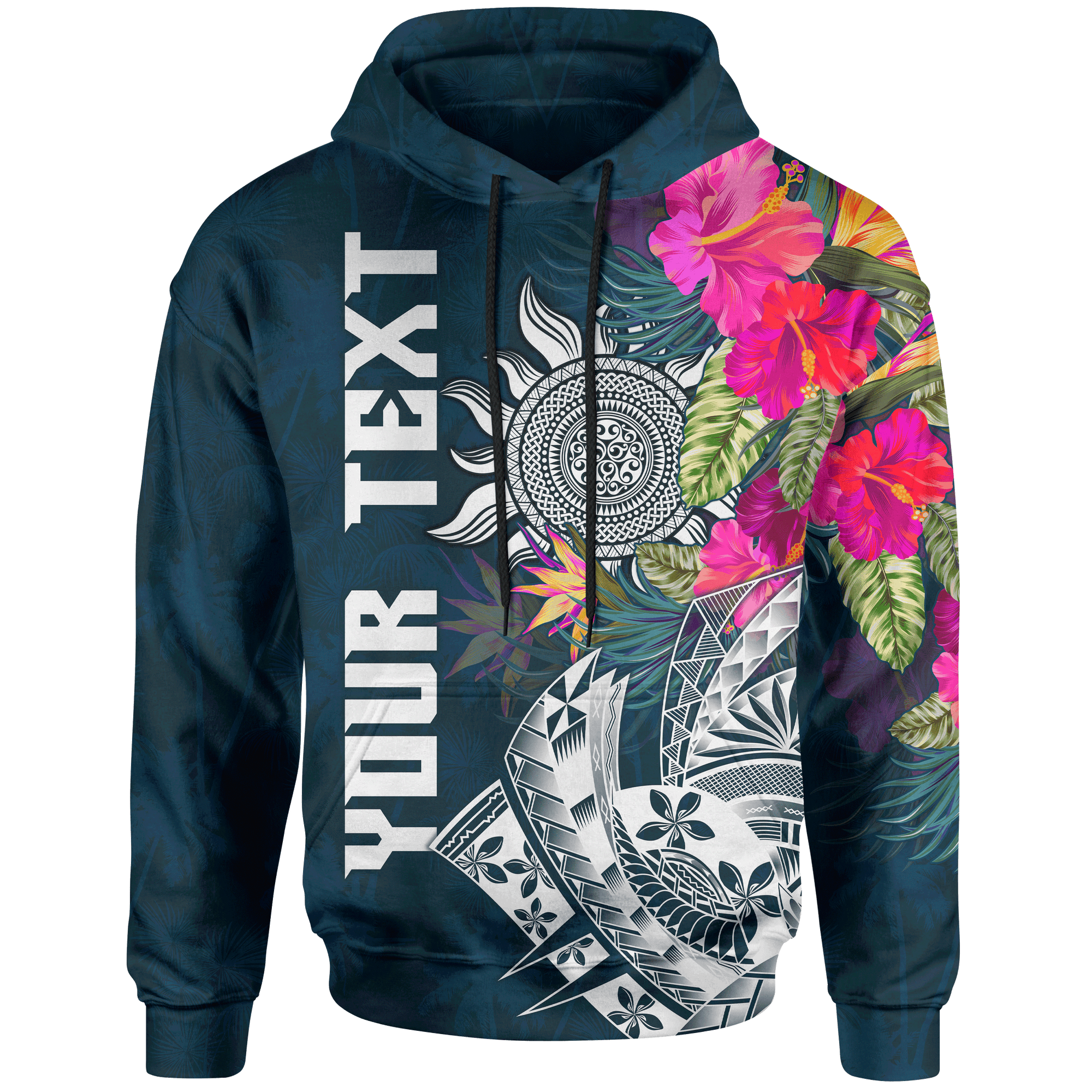 Polynesian Custom Hoodie Summer Vibes Unisex Blue - Polynesian Pride