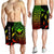 Hawaii Men Shorts - Kanaka Maoli Rocket Style(Reggae) Black - Polynesian Pride