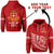 Custom Lion Kolisi Tonga Hoodie Atele Year Class and Your Text LT13 Unisex Red - Polynesian Pride