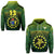 Custom The Kukis Hoodie Cook Islands Rugby Custom Text and Number LT13 Unisex Green - Polynesian Pride