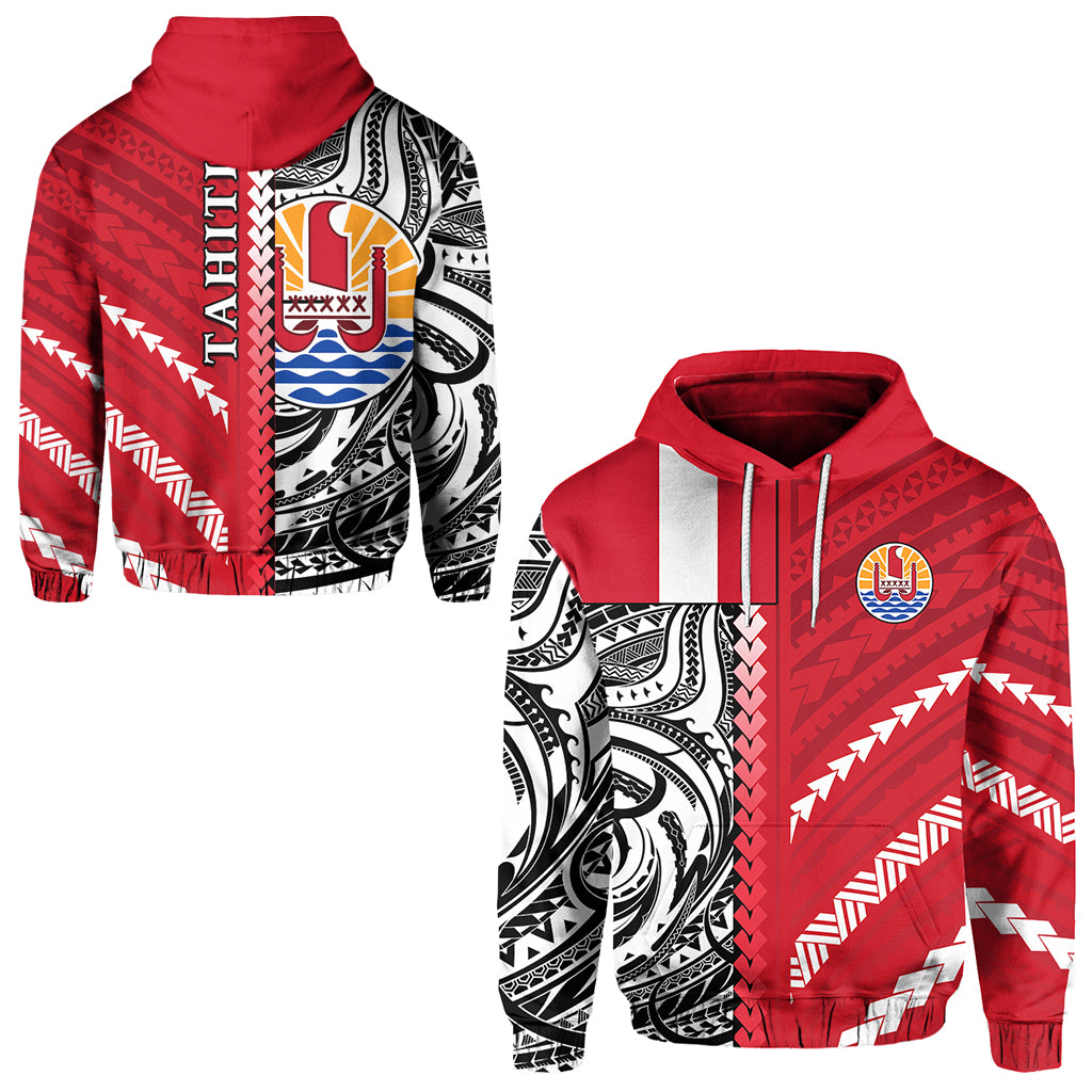 Custom Tahiti Unique Hoodie Polynesia Pattern LT13 Unisex Red - Polynesian Pride