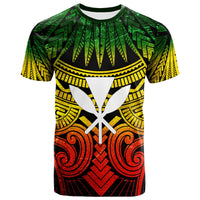 Hawaii T Shirt Reggae Classic Vignette Style Unisex Art - Polynesian Pride