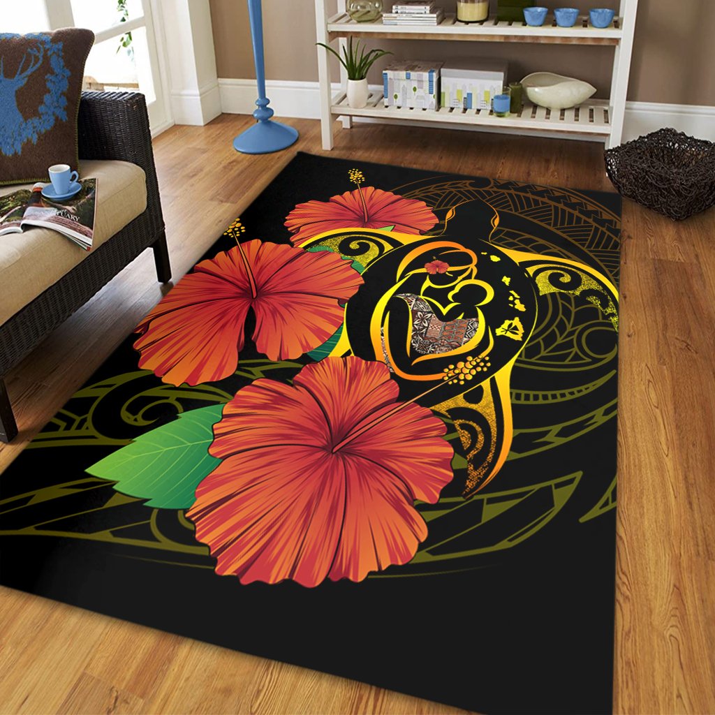 hawaii Rug - Hawaii Turtle Area Rug Mothers Day Kanaka Maoli AH - Polynesian Pride