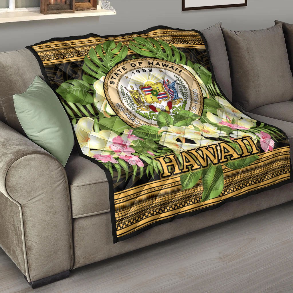 Hawaii Premium Quilt - Polynesian Gold Patterns Collection - Polynesian Pride