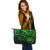 Hawaii Leather Tote - Green Color Cross Style - Polynesian Pride