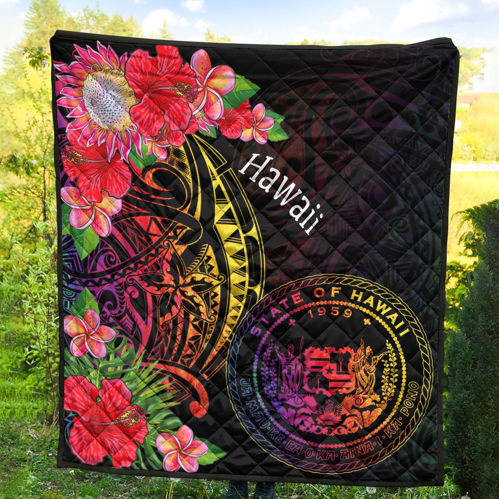 Hawaii Premium Quilt - Tropical Hippie Style - Polynesian Pride