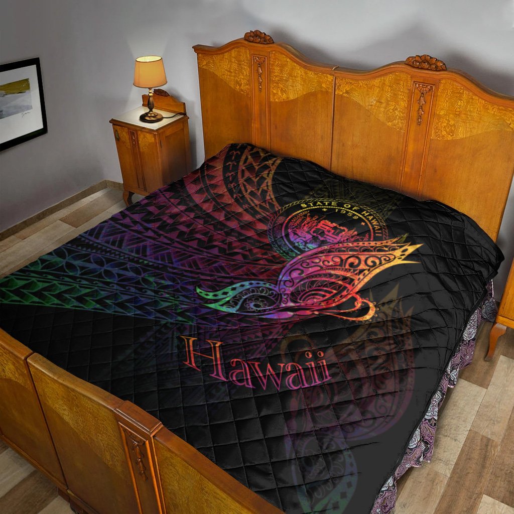Hawaii Premium Quilt - Butterfly Polynesian Style - Polynesian Pride