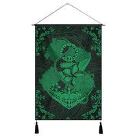 Hawaii Anchor Hibiscus Flower Vintage Hanging Poster - AH - Green Hanging Poster Cotton And Linen - Polynesian Pride