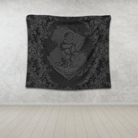 Hawaii Anchor Hibiscus Flower Vintage Tapestry - AH - Grey - Polynesian Pride