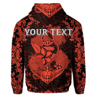 Custom Hawaii Anchor Hibiscus Flower Vintage Hoodie Orange - Polynesian Pride