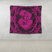 Hawaii Anchor Hibiscus Flower Vintage Tapestry - AH - Pink - Polynesian Pride