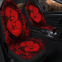 Hawaii Anchor Hibiscus Flower Vintage Car Seat Covers - AH - Red - Polynesian Pride