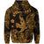 Custom Hawaii Angry Shark Polynesian Zip Hoodie Unique Style Gold LT8 - Polynesian Pride