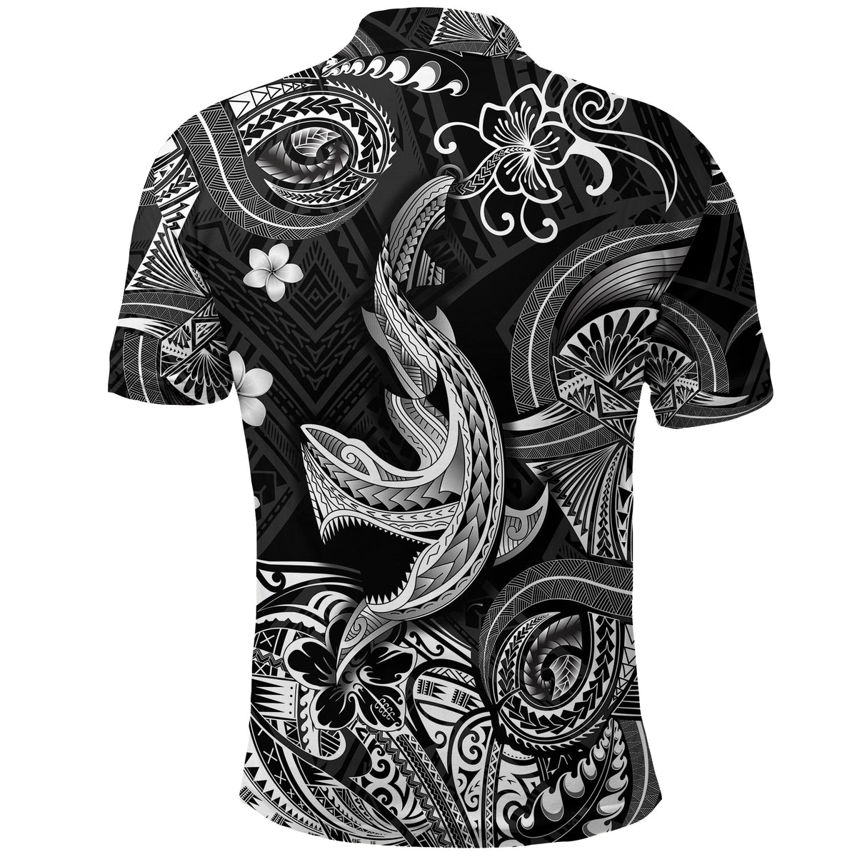 Hawaii Angry Shark Polynesian Polo Shirt Unique Style Black LT8 - Polynesian Pride