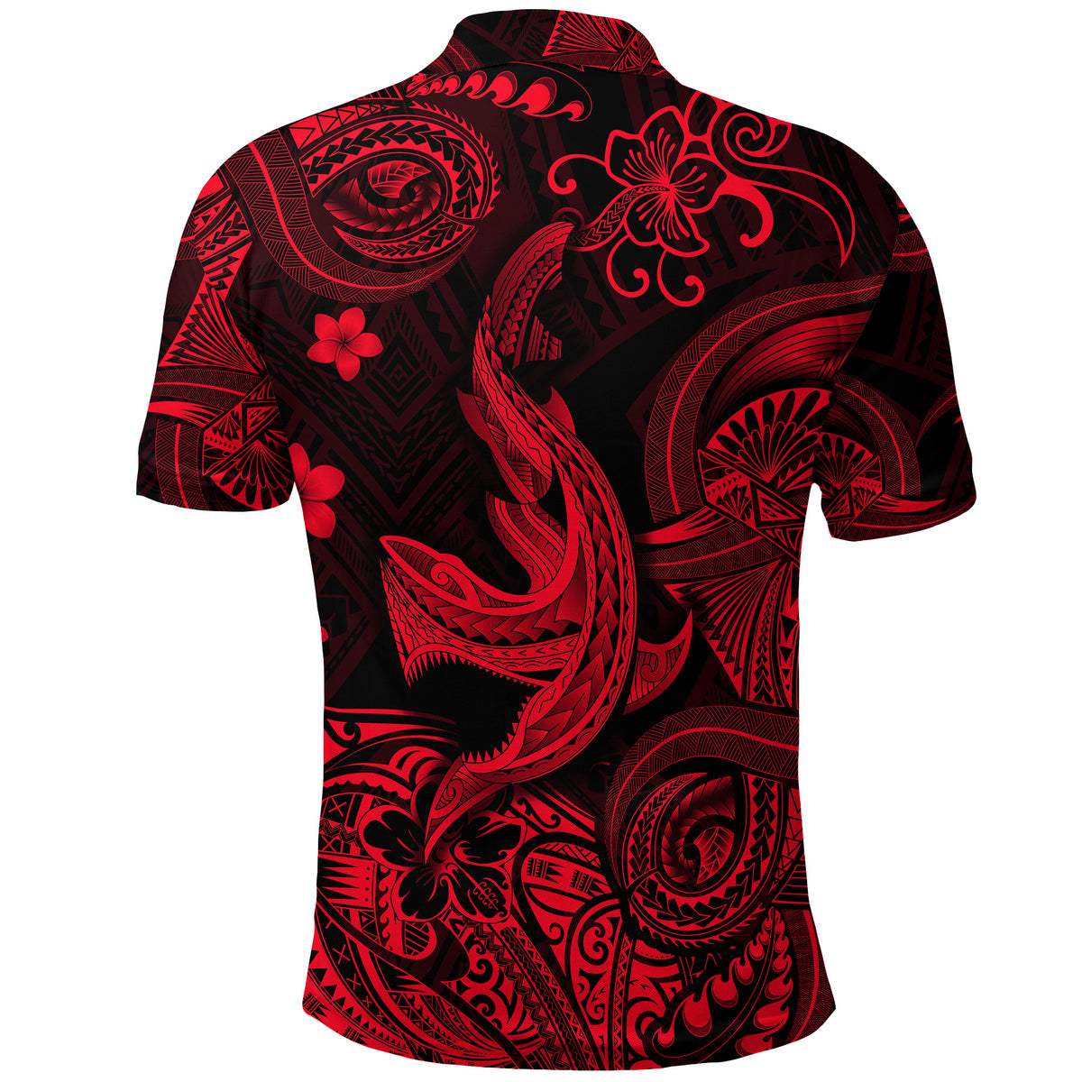 Hawaii Shark Angry Polynesian Polo Shirt Unique Style Red LT8 - Polynesian Pride