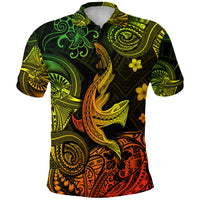 Hawaii Angry Shark Polynesian Polo Shirt Unique Style Reggae LT8 - Polynesian Pride