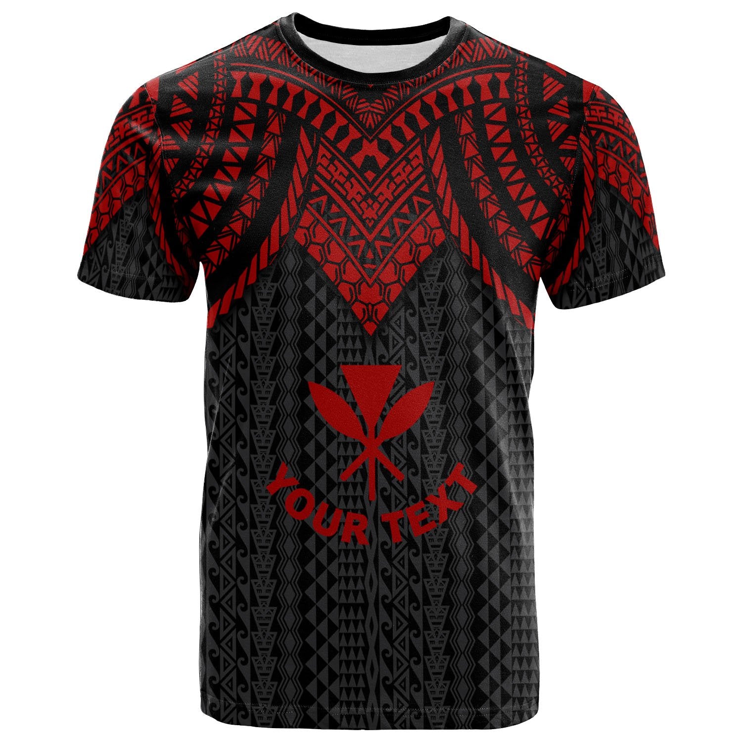 Hawaii Custom T Shirt Polynesian Armor Style Red Unisex Red - Polynesian Pride