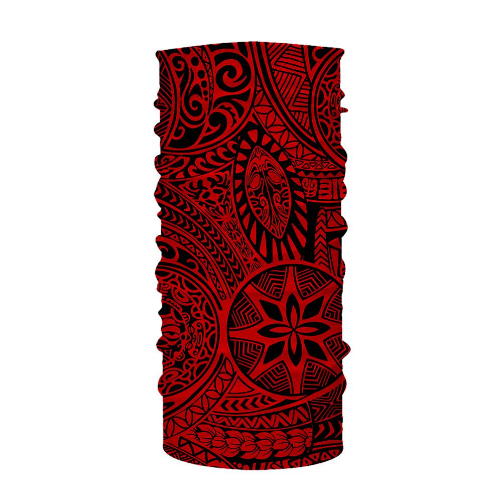 Hawaii Bandana Polynesian Hawaiian Style Tribal Tattoo Red One Size Red - Polynesian Pride